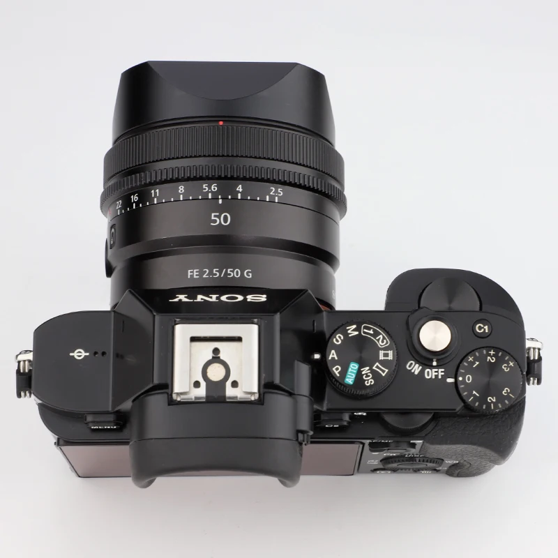 Haoge LH-S245N Bayonet Square Metal Lens Hood for Sony FE 50mm F2.5 G FE 40mm F2.5 G FE 24mm F2.8 G Lens Shade with Cap