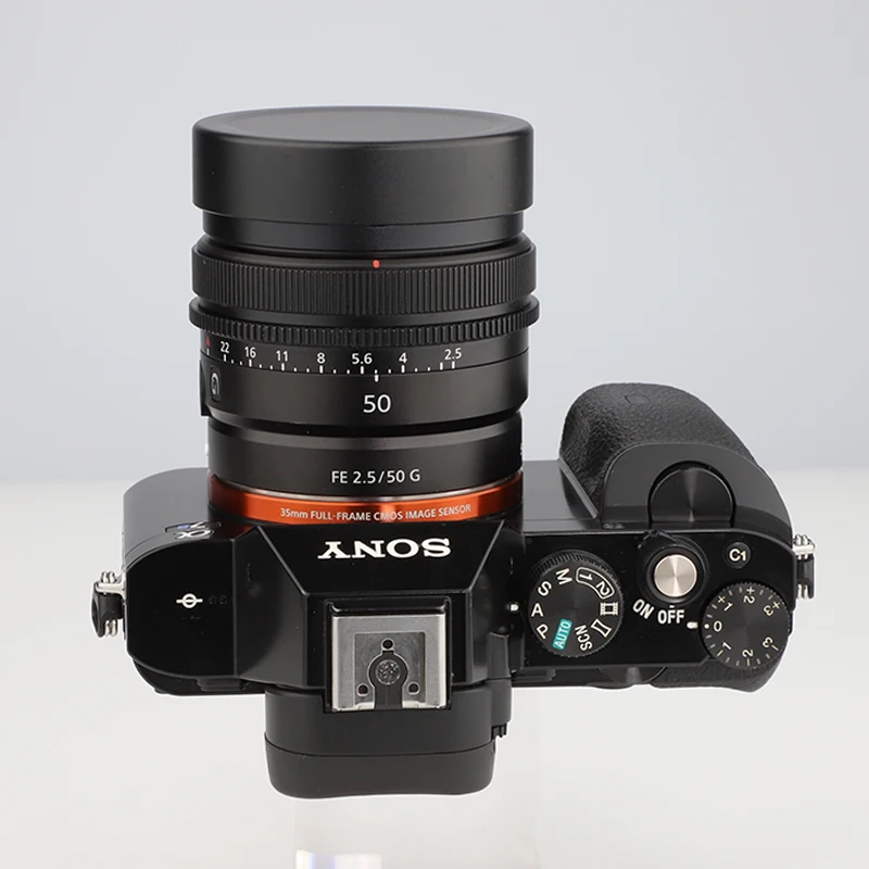 Haoge LH-S245N Bayonet Square Metal Lens Hood for Sony FE 50mm F2.5 G FE 40mm F2.5 G FE 24mm F2.8 G Lens Shade with Cap