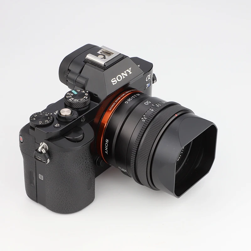 Haoge LH-S245N Bayonet Square Metal Lens Hood for Sony FE 50mm F2.5 G FE 40mm F2.5 G FE 24mm F2.8 G Lens Shade with Cap