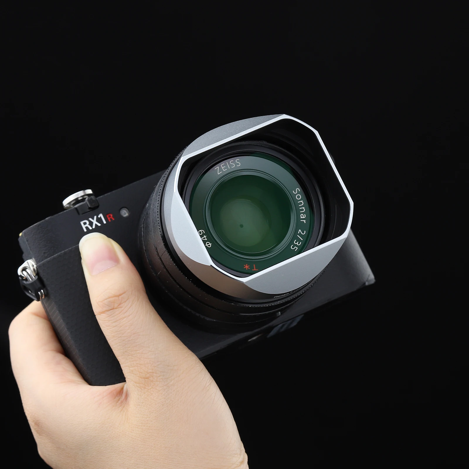 Haoge LH-S245N Bayonet Square Metal Lens Hood for Sony FE 50mm F2.5 G FE 40mm F2.5 G FE 24mm F2.8 G Lens Shade with Cap