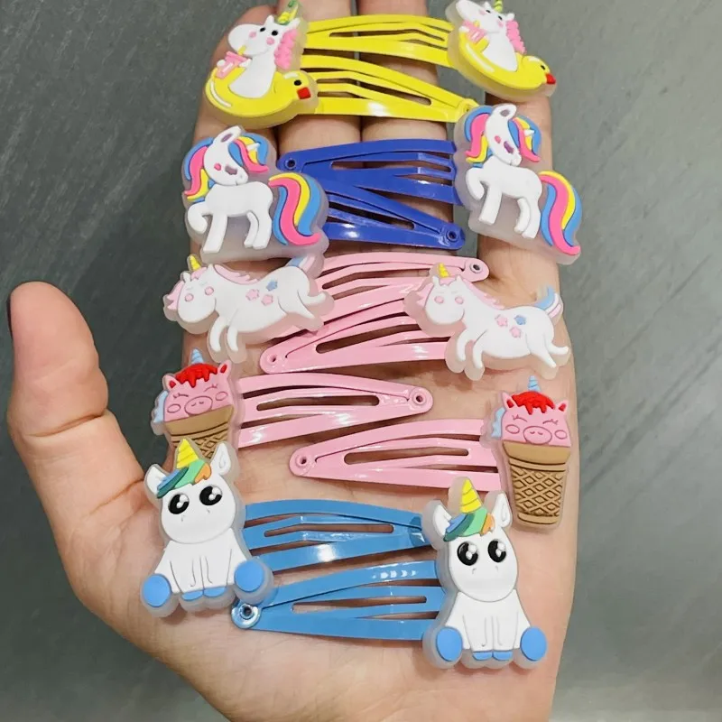 2Pcs/set Luminous Unicorn Hair Accessories Children Rubber Bands Scrunchies Elastic Hair Bands Girls Hair ring Decorations Ties