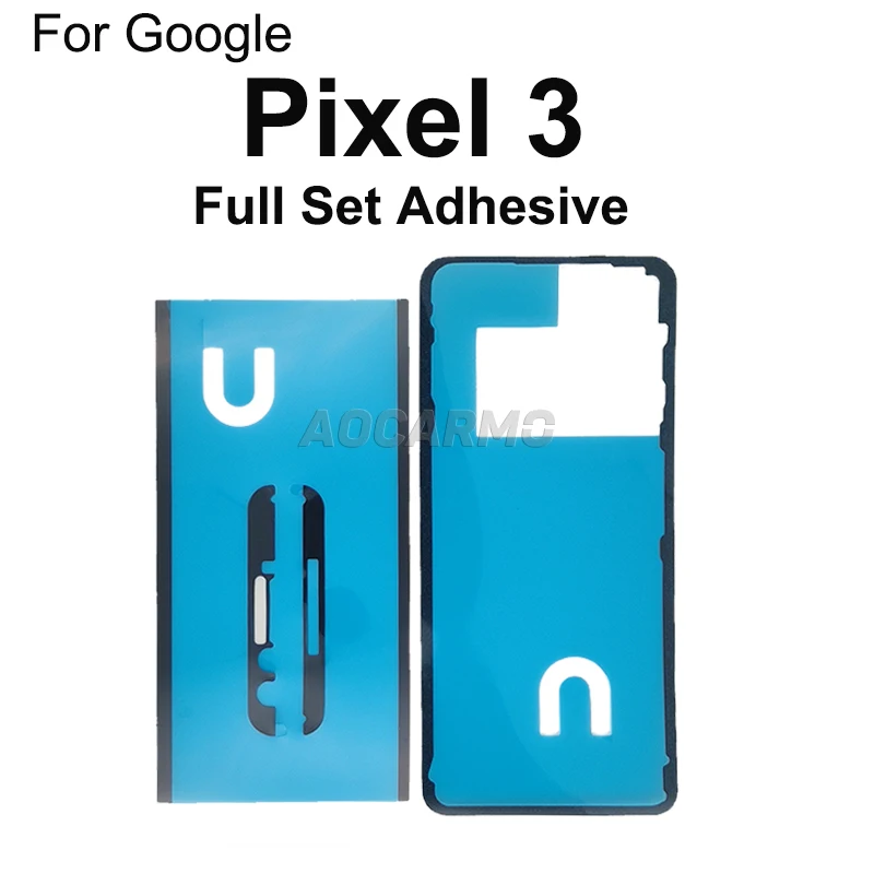 Aocarmo For Google Pixel 2 3 4 XL 5 5a 6 Pro Lcd Screen Display Sticker Front Middle Frame Back Battery Cover Door Adhesive Glue