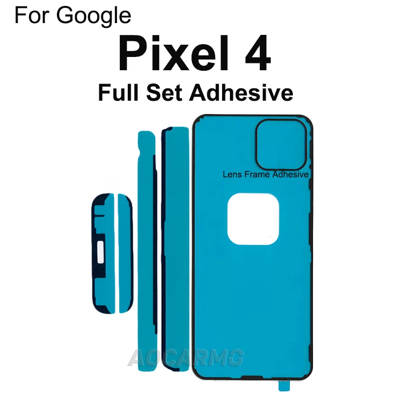 Aocarmo For Google Pixel 2 3 4 XL 5 5a 6 Pro Lcd Screen Display Sticker Front Middle Frame Back Battery Cover Door Adhesive Glue