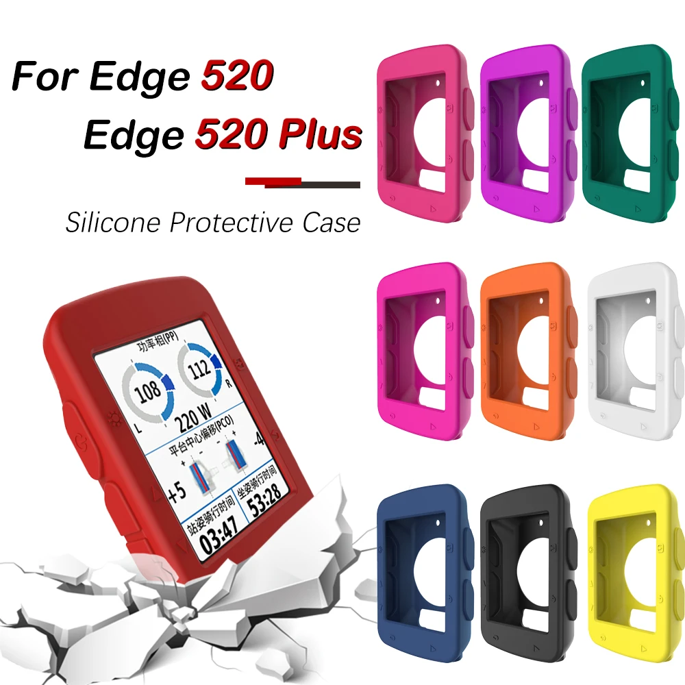 Replacement Band Case Protector Sleeve for Garmin Edge 520 /520 Plus Soft Silicone Shockproof and Shatter-Resistant Sleeve Cover