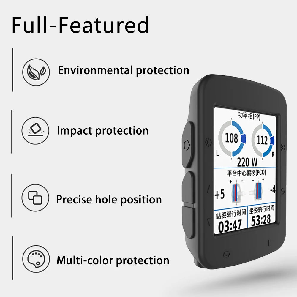 Replacement Band Case Protector Sleeve for Garmin Edge 520 /520 Plus Soft Silicone Shockproof and Shatter-Resistant Sleeve Cover