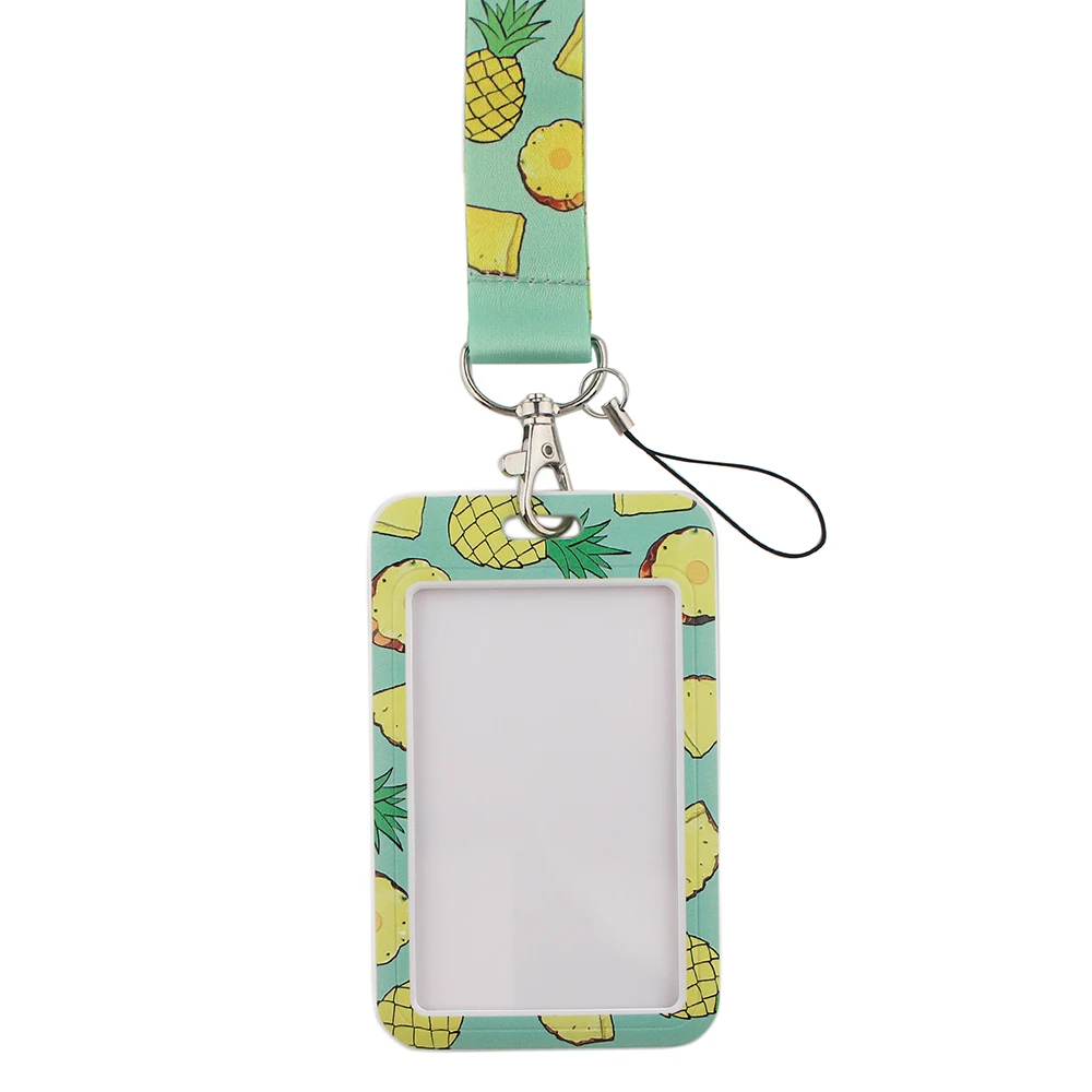JF1034 Summer Fruit Pattern Watermelon Strawberry Lemon Lanyard For Key ID Card Pass Gym USB Badge Holder DIY Hanging Rope