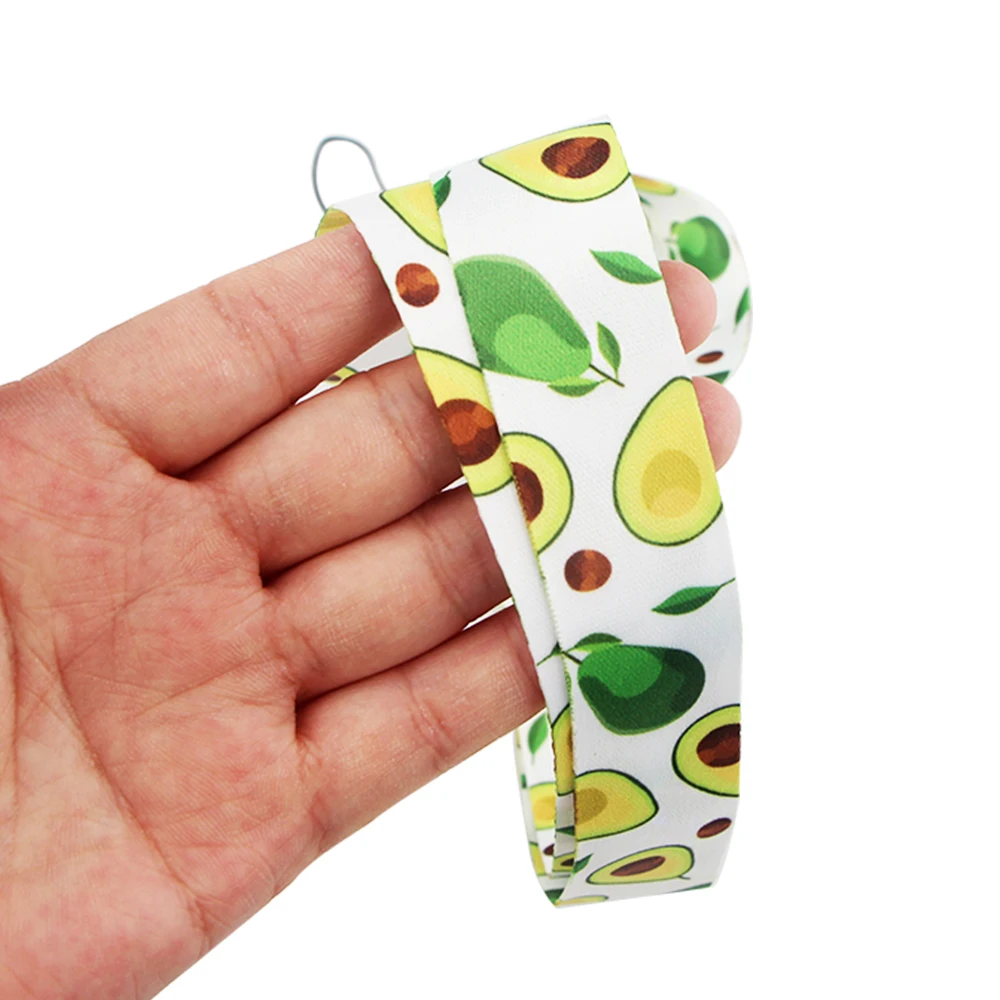 JF1034 Summer Fruit Pattern Watermelon Strawberry Lemon Lanyard For Key ID Card Pass Gym USB Badge Holder DIY Hanging Rope