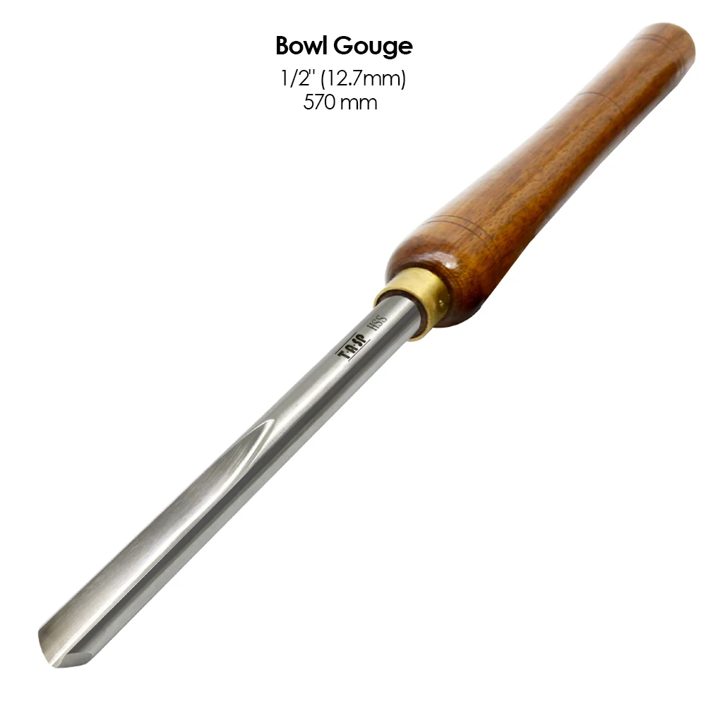 TASP HSS Woodturning Tools 1/2" 3/8" Bowl Gouge 1/4" Spindle Gouge Woodworking Roughing Turning Chisels for Wood Lathe Tools