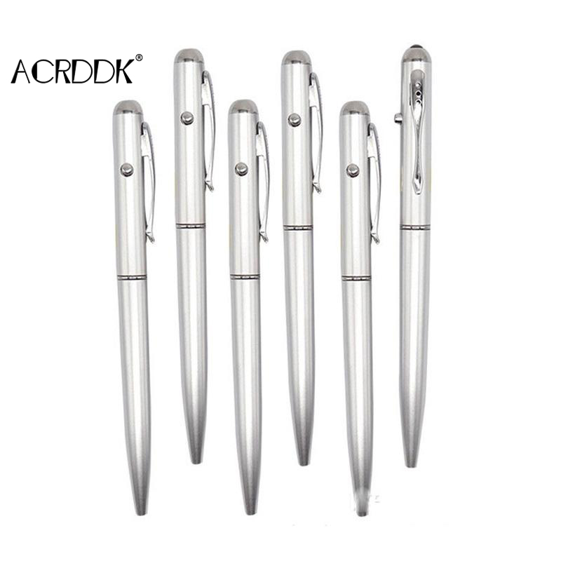 Invisible Ink Pen With Magic UV Light Pencil for Money Fluorescent Secret Message Writing Drawing Pen Ballpoint Pens Toy