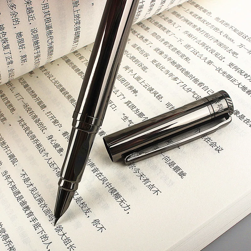 High Quality for Writing Fountain Pen 0.38mm EF Nib Stainless Steel Metal Inking Pen for Writing Signing Pen