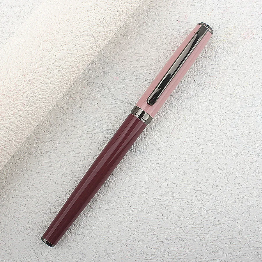 High Quality for Writing Fountain Pen 0.38mm EF Nib Stainless Steel Metal Inking Pen for Writing Signing Pen