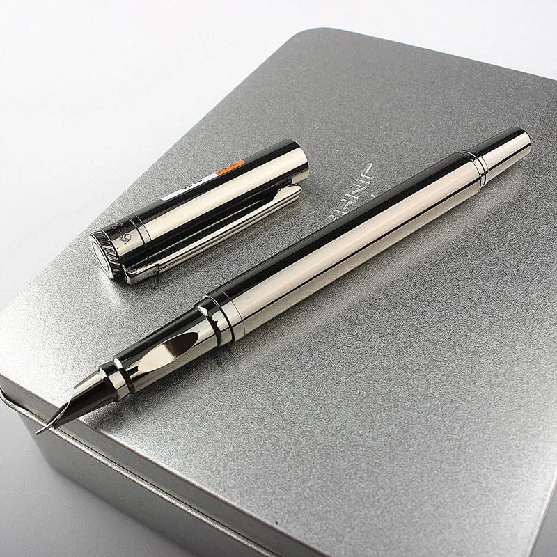 High Quality for Writing Fountain Pen 0.38mm EF Nib Stainless Steel Metal Inking Pen for Writing Signing Pen