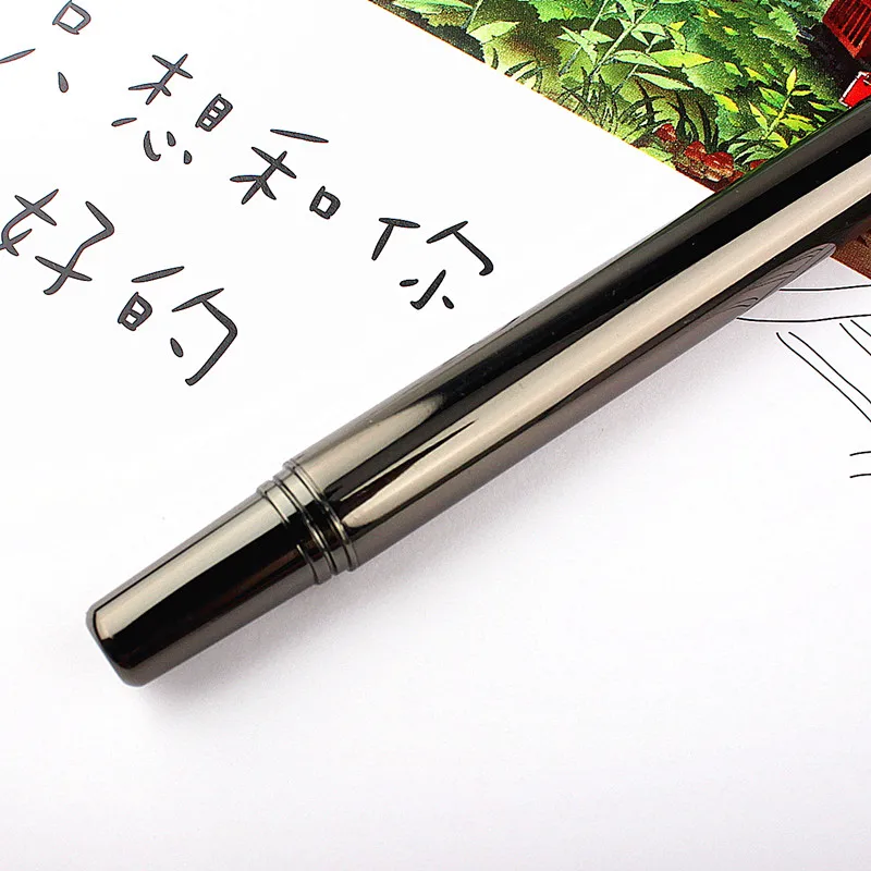 High Quality for Writing Fountain Pen 0.38mm EF Nib Stainless Steel Metal Inking Pen for Writing Signing Pen