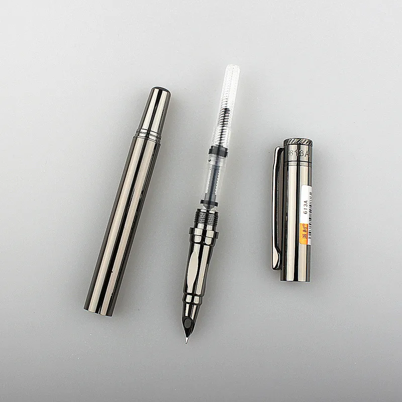 High Quality for Writing Fountain Pen 0.38mm EF Nib Stainless Steel Metal Inking Pen for Writing Signing Pen