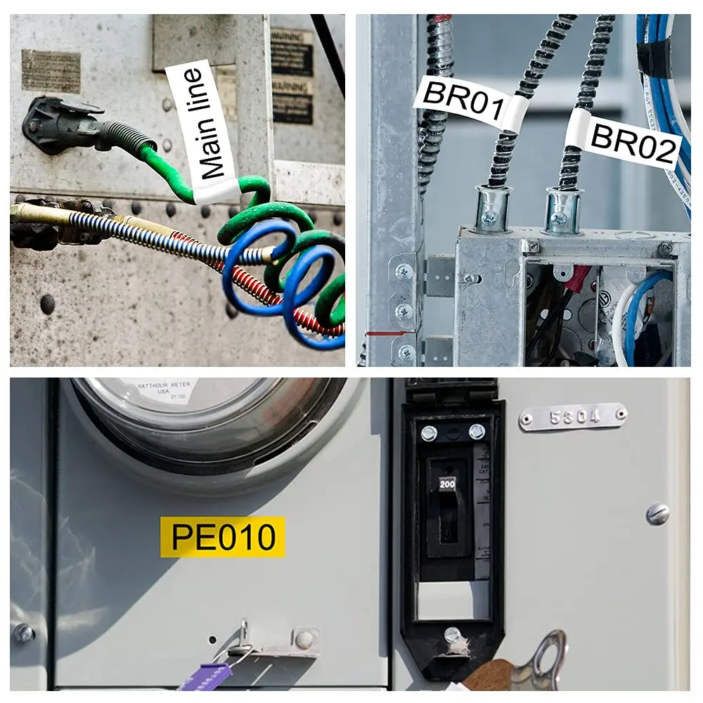 5PK Label Tape for P3100 E1000 Pro Ribbon Label Maker Printer Black on White TZe-231 TZe-631 Compatible for Brother P-touch