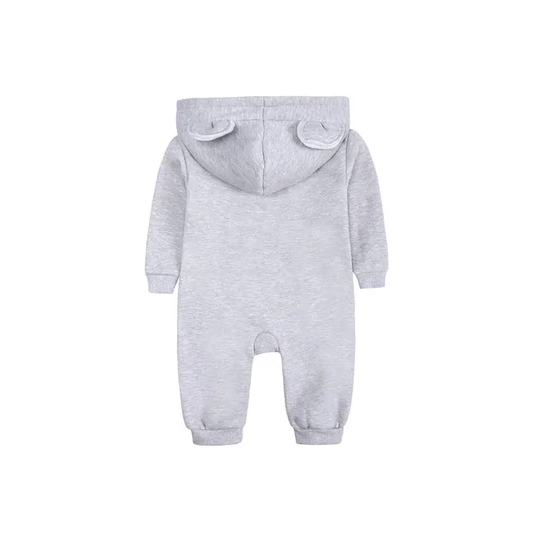 Spring Autumn Baby Girl Romper Fashion Solid Color Newborn Baby Clothes Cotton Long Sleeve Hooded Infant Romper 3-18 Months
