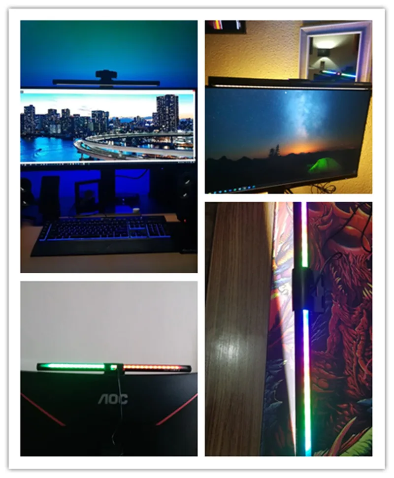 BlitzWolf RGB LED Desk Lamp Dimmable Office Computer Eye-caring Table Lamps for Study Reading Screen Monitor Hanging Light Bar