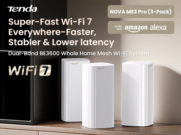 Tenda AX3000 WiFi6 Mesh System EX/MX12 Wireless Router Wi-Fi6 Mesh WiFi Router up to 7000 sq.ft. Wifi Range Extender WIFI 6 Mesh