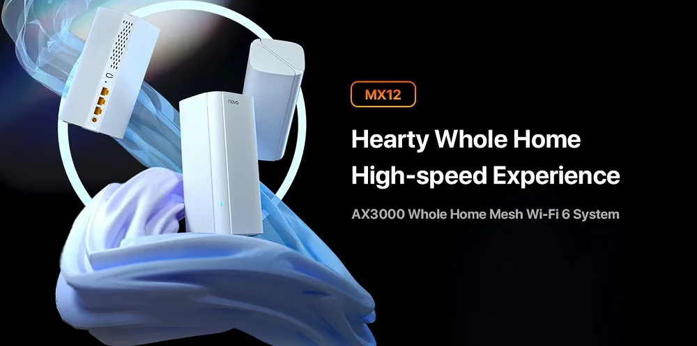 Tenda AX3000 WiFi6 Mesh System EX/MX12 Wireless Router Wi-Fi6 Mesh WiFi Router up to 7000 sq.ft. Wifi Range Extender WIFI 6 Mesh