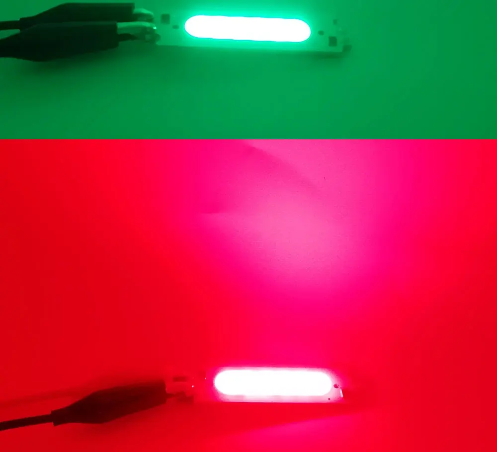 DC 12V 60*15mm COB LED Bar 2W Diode Lighting Strip Red Blue Pink Green Yellow White Color for DIY Lamp