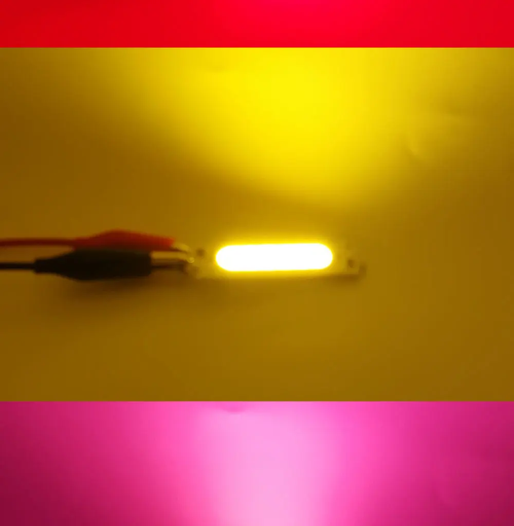 DC 12V 60*15mm COB LED Bar 2W Diode Lighting Strip Red Blue Pink Green Yellow White Color for DIY Lamp