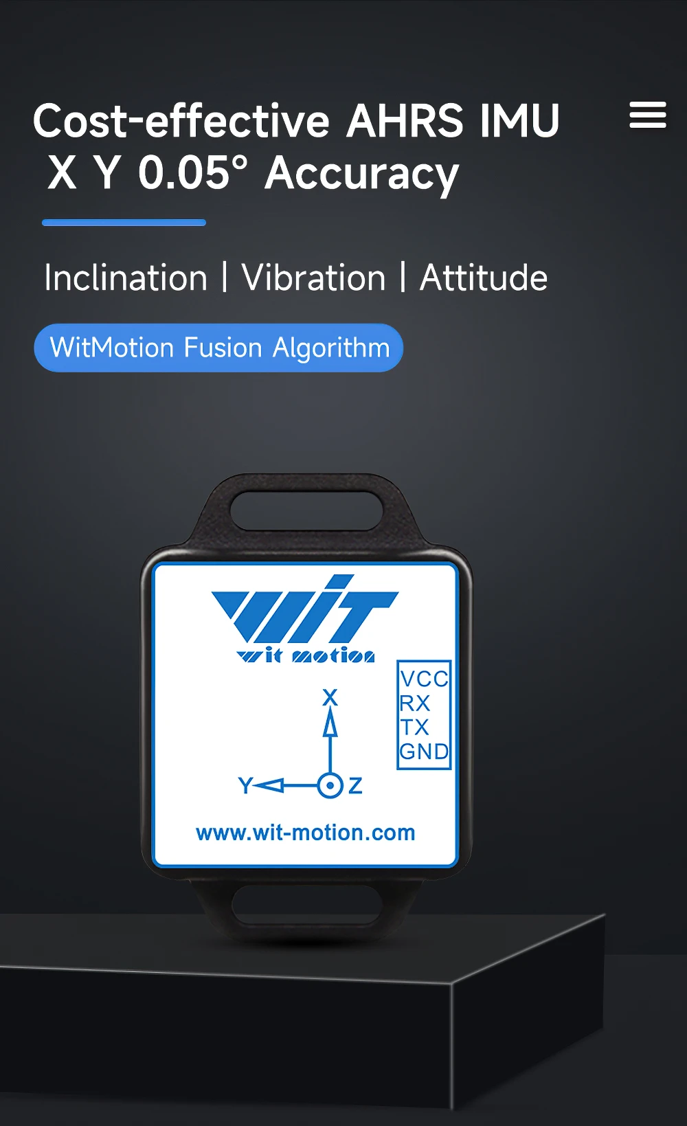 WitMotion WT901C High-Precision 9-Axis AHRS Inclinometer Accelerometer+Gyroscope+Angle+Magnet Field(XYZ), Provide PC/Android App
