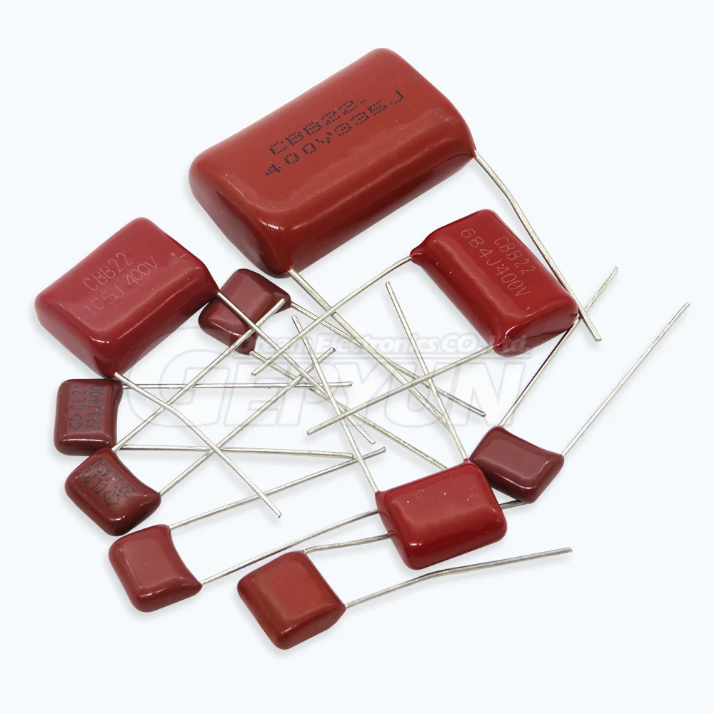 CBB polypropylene film capacitor 63V 100V 250V 400V 450V 630V 2000V 101 103 104 105 125J 221 222 223 224 225 332 333 33