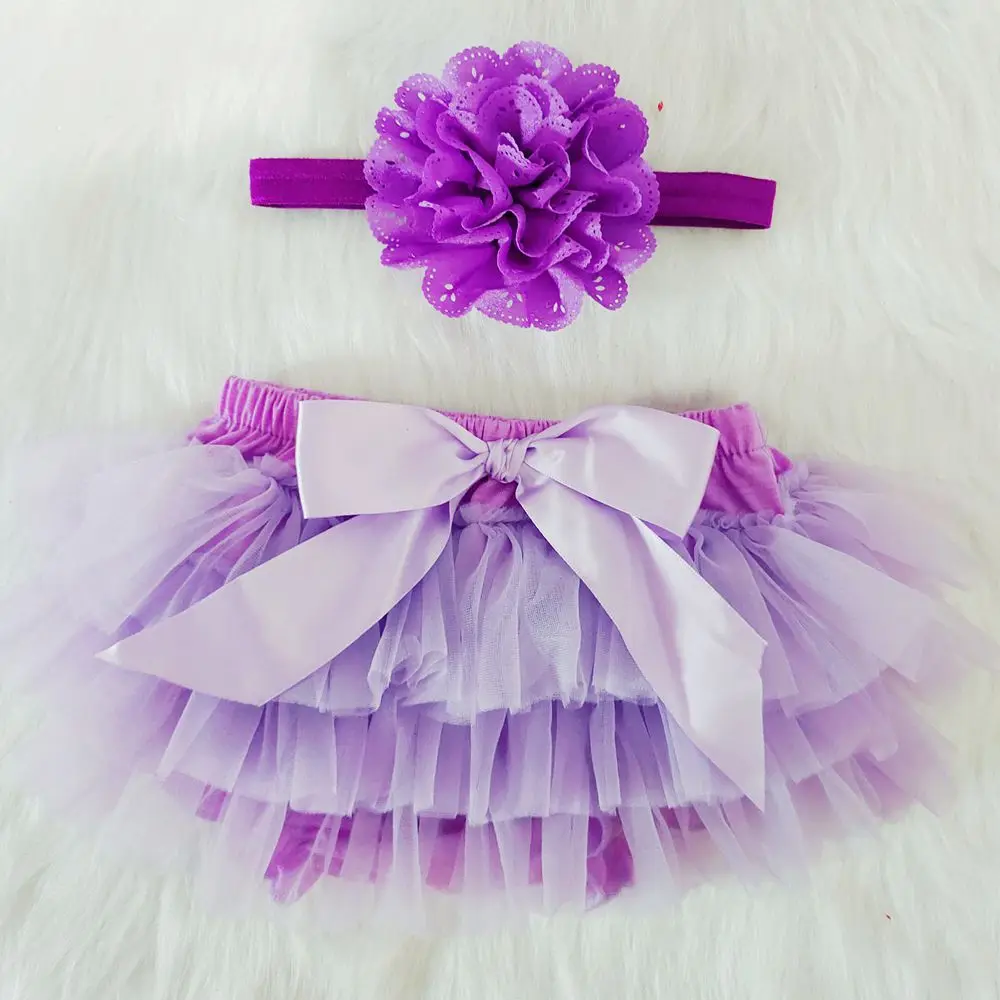 Baby Cotton Chiffon Ruffle Bloomers cute Baby Diaper Cover Newborn Flower Shorts Toddler fashion Summer Satin Pants  headband