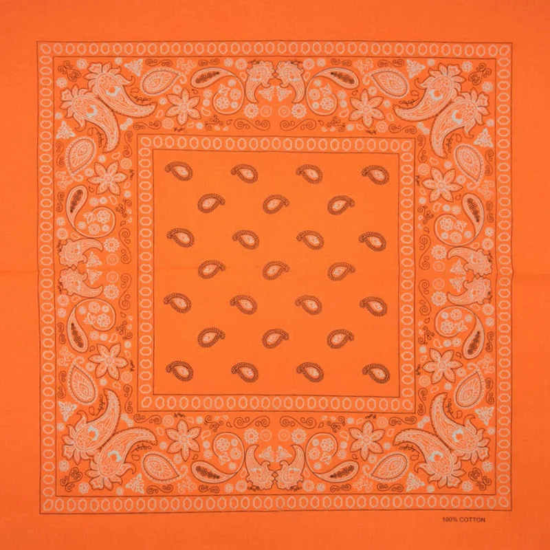 Bright Color Women Foulard Hip Hop Cotton Square Scarf Bandana Headband Scarf Cashew Gifts For Men/Boys/Girls