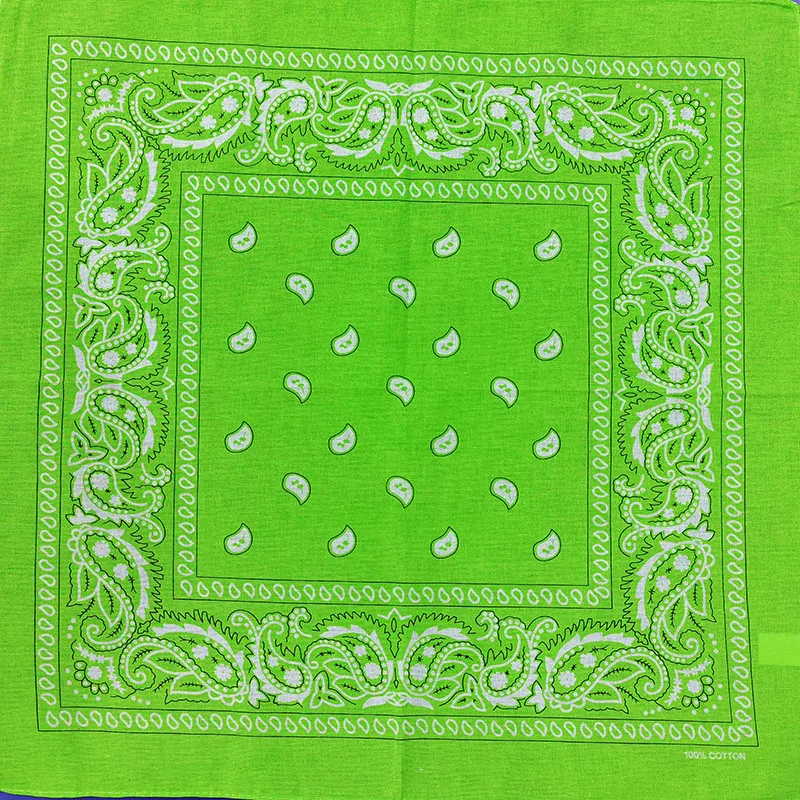 Bright Color Women Foulard Hip Hop Cotton Square Scarf Bandana Headband Scarf Cashew Gifts For Men/Boys/Girls