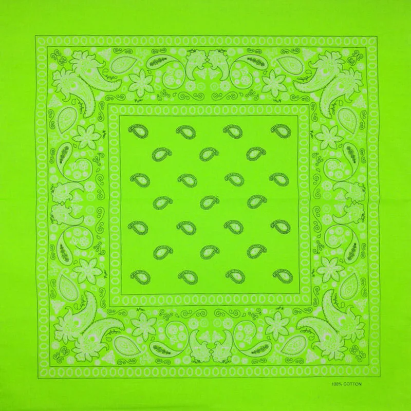 Bright Color Women Foulard Hip Hop Cotton Square Scarf Bandana Headband Scarf Cashew Gifts For Men/Boys/Girls