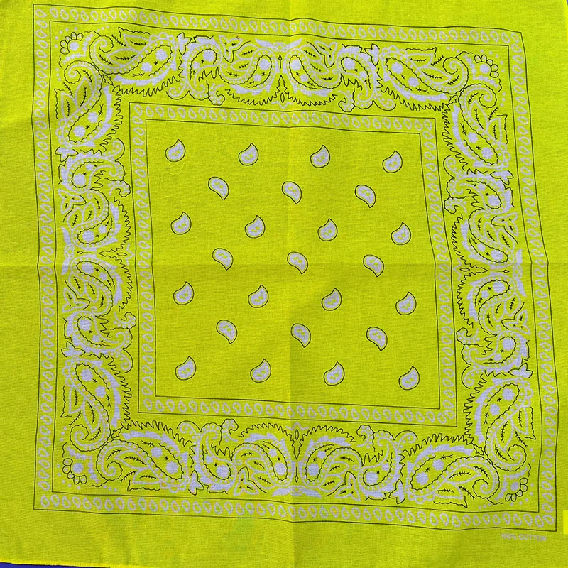 Bright Color Women Foulard Hip Hop Cotton Square Scarf Bandana Headband Scarf Cashew Gifts For Men/Boys/Girls