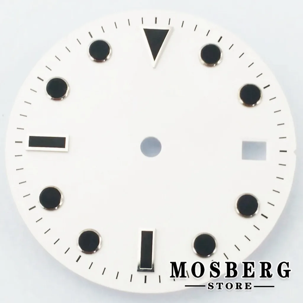 White 28.5mm Sterile Luminous Watch Dial With Watch Hands For NH35 NH36 ETA 2824 2836 Miyota 8215 8205 DG2813 3804 Movement