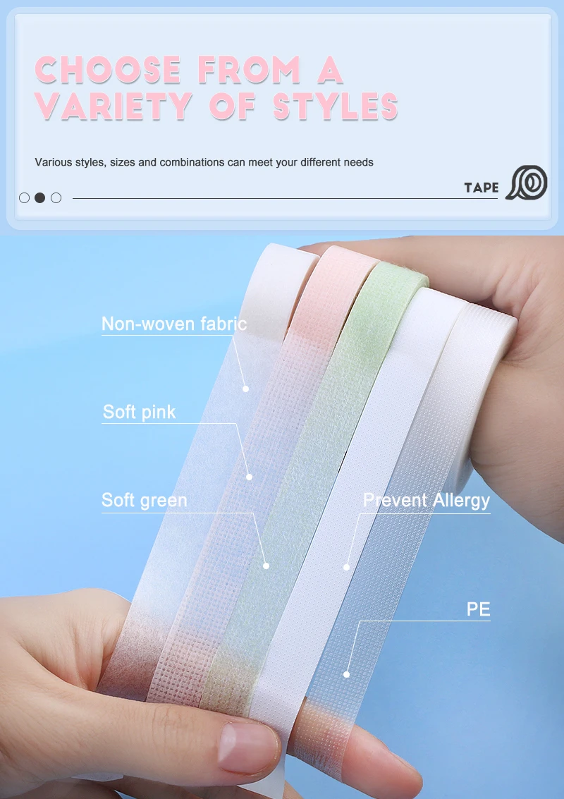2/4PCS Micropore Eyelash Tape Lashes Lifting Tapes Under Eyes Breathable Easy To Tear Medical Tapes Eyelash Extension Supplies