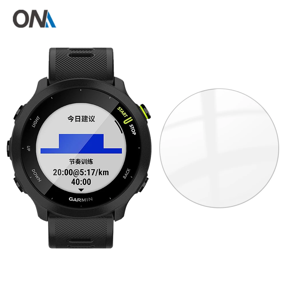 Screen Protector Tempered Glass for Garmin Forerunner 55 - Ultra Hard HD Clear Protective Glass Film Accessories