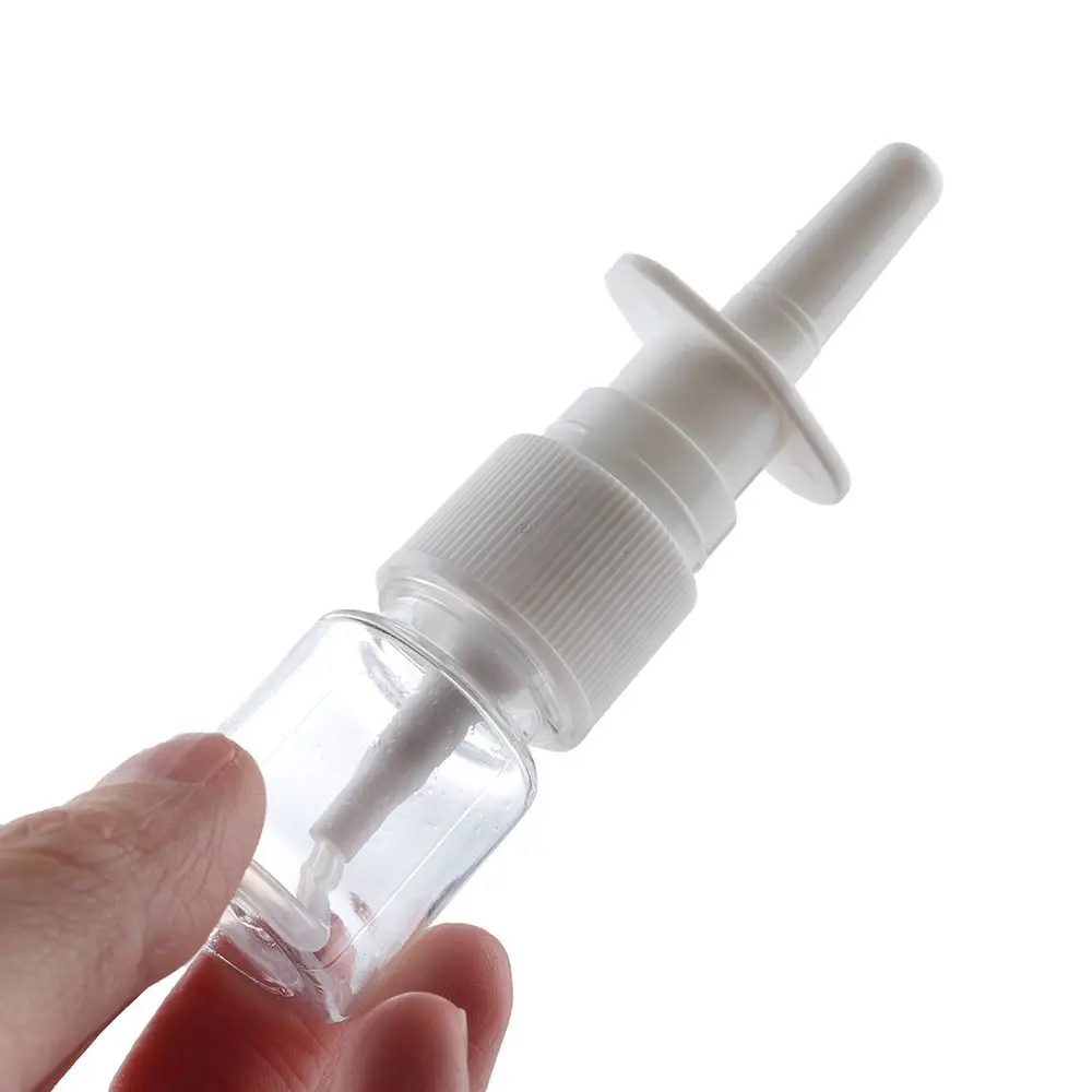 2pcs New White Nasal Spray Pump Empty Plastic Bottles Refillable Sprayer Health Nose Mist For Medical Packaging Accessories
