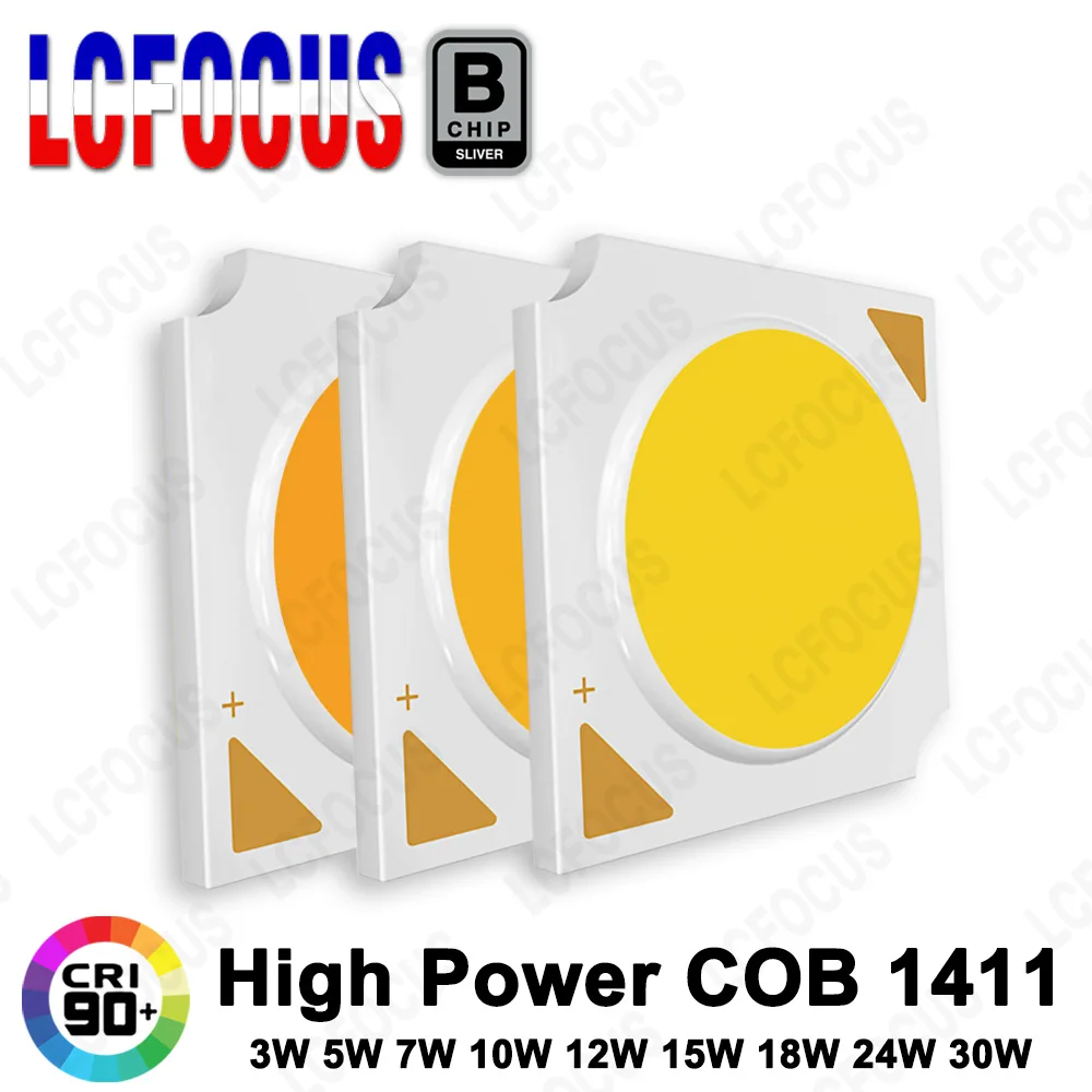 CRI Ra 90 COB 3W 5W 7W 10W 12W 15W 18W 24W 30W Warm Natural White 2700K 3000K 4000K 5000K 6000K 1414 DIY LED Bulb Track Light