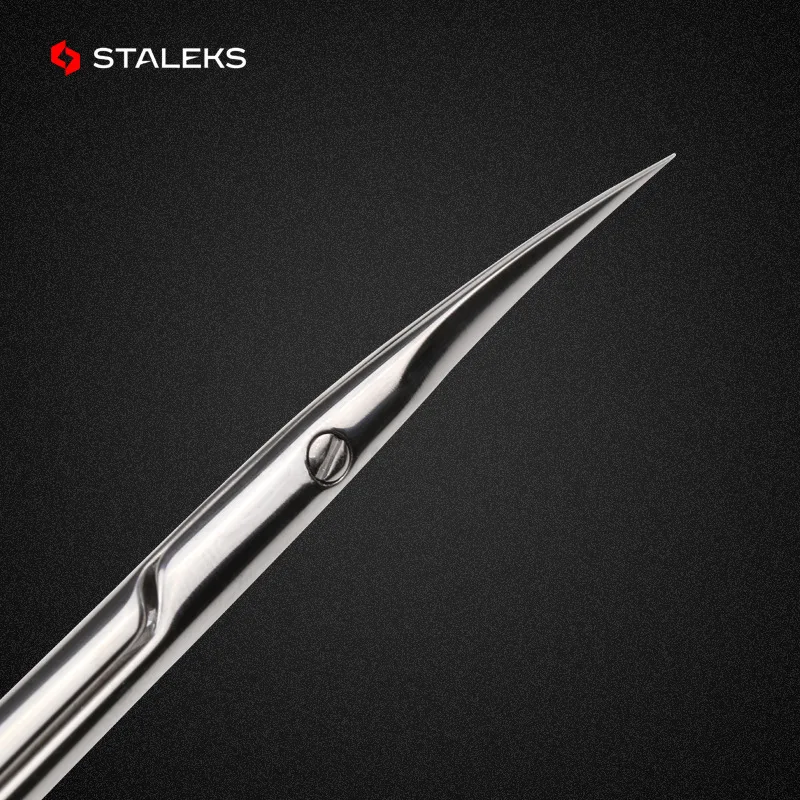 STALEKS SE-20-2 Nail Scissors High Quality Stainless Steel Elbow Eyebrow Scissors Profession Trim Nose Hair Makeup Tool
