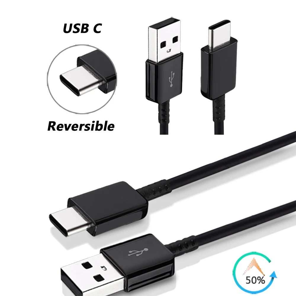 Original TYPE C Cable 1.2/1.5M Fast Charger Data Line For samsung Galaxy S8 S9 Plus S10 S21 Ultra Note 8 9 10 A51 A71 A52 A21S