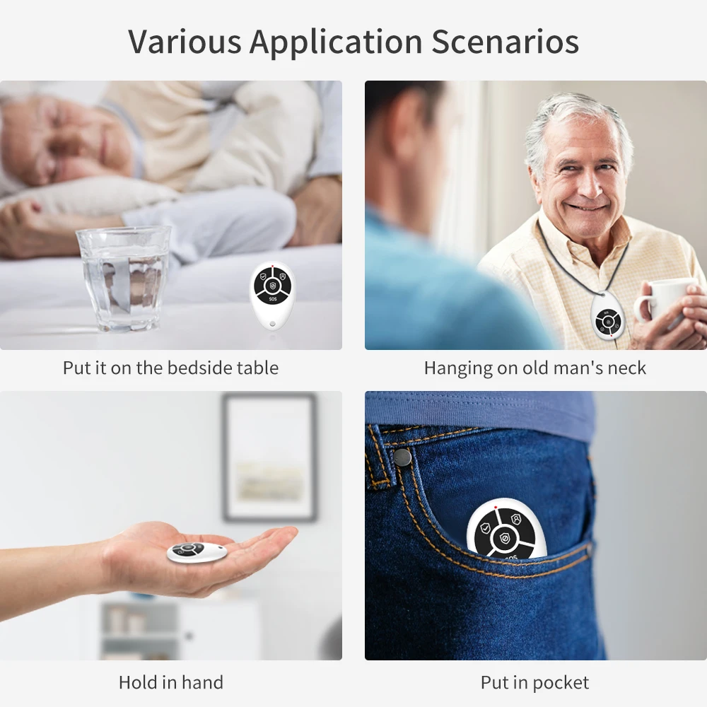 Staniot 4 Buttons Anti-Theft Smart Wireless Remote Control 433Mhz For Home Burglar Security Alarm System Support WIFI GSM 4G/2G