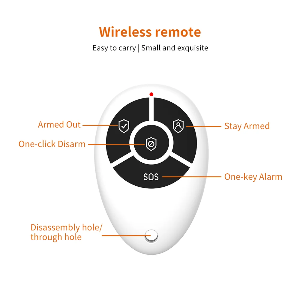Staniot 4 Buttons Anti-Theft Smart Wireless Remote Control 433Mhz For Home Burglar Security Alarm System Support WIFI GSM 4G/2G