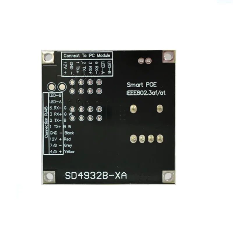 Isolated POE Module Board for Security CCTV Network IP Cameras Power Over Ethernet 12V 1A Output IEEE802.3af Compliant