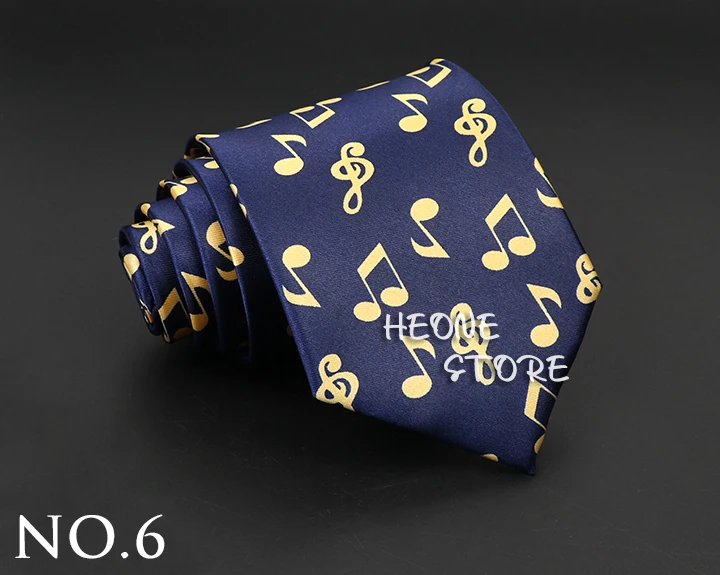 Hot Classic Men's Music Tie Piano Guitar Musical Notes Star Poker Necktie Smooth Soft Black Wihte Novelty Accessories Ties Gift