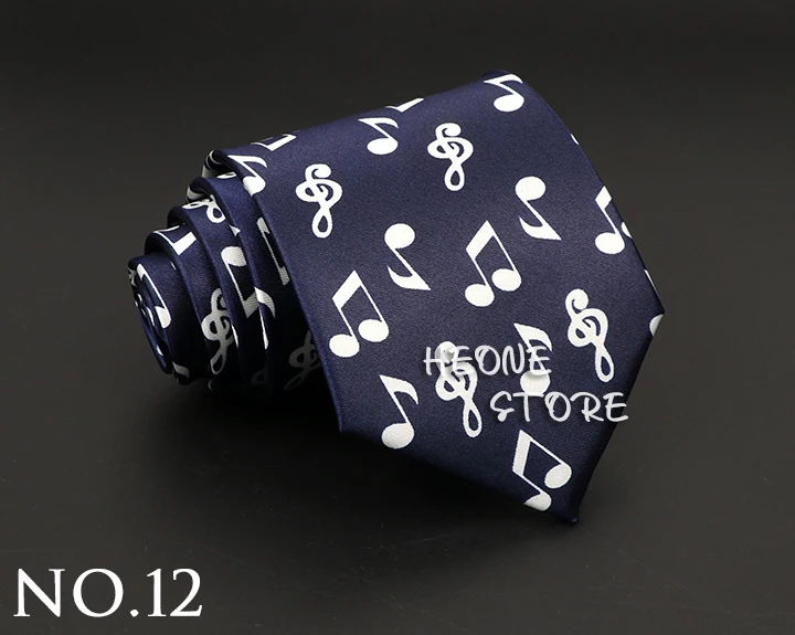 Hot Classic Men's Music Tie Piano Guitar Musical Notes Star Poker Necktie Smooth Soft Black Wihte Novelty Accessories Ties Gift