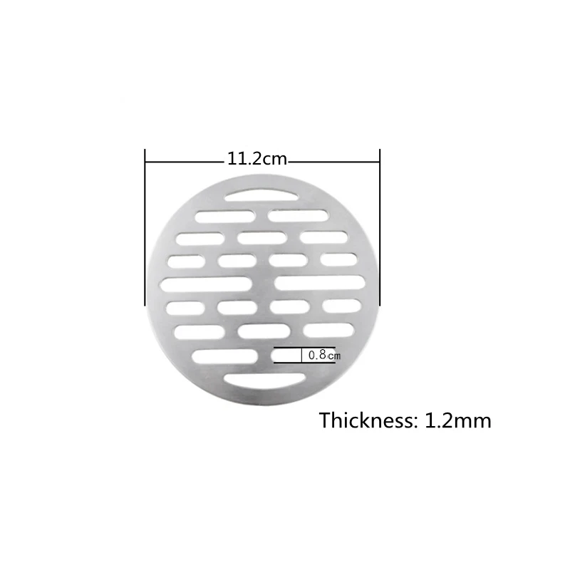 1PC 10CM/11.2CM Round Floor Drain Covers Bathroom Supplies Tone Stainless Steel Brushed Floor Drain Covers