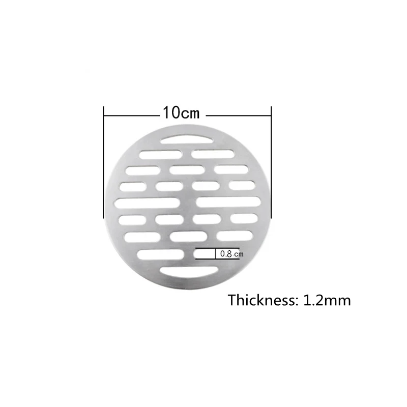 1PC 10CM/11.2CM Round Floor Drain Covers Bathroom Supplies Tone Stainless Steel Brushed Floor Drain Covers