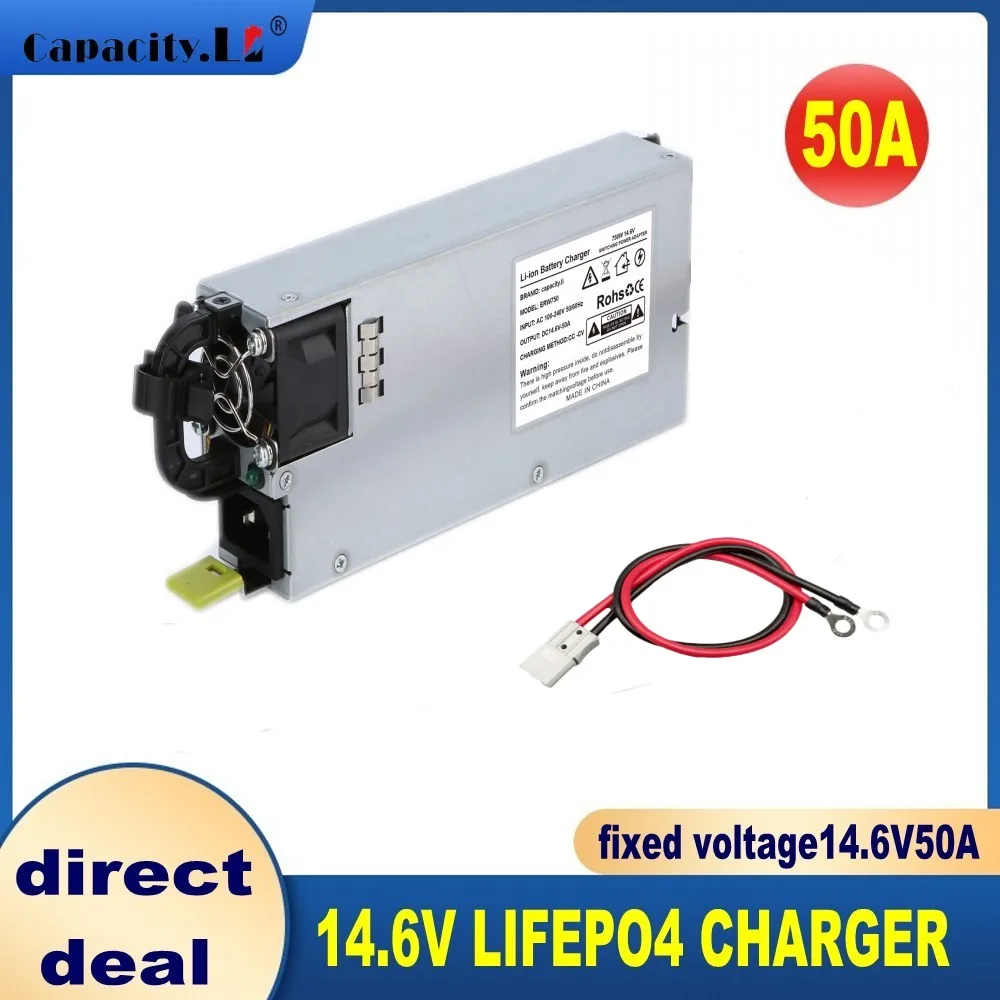 14.6V 80A 50A Battery Charger Lifepo4 Charger Current and Fixed Voltage 100V 240V Power Adapter with Display 40A 30A 20A
