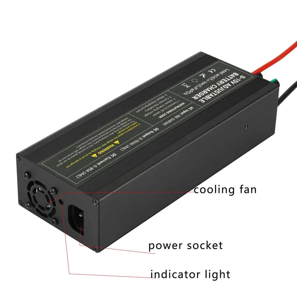14.6V 80A 50A Battery Charger Lifepo4 Charger Current and Fixed Voltage 100V 240V Power Adapter with Display 40A 30A 20A