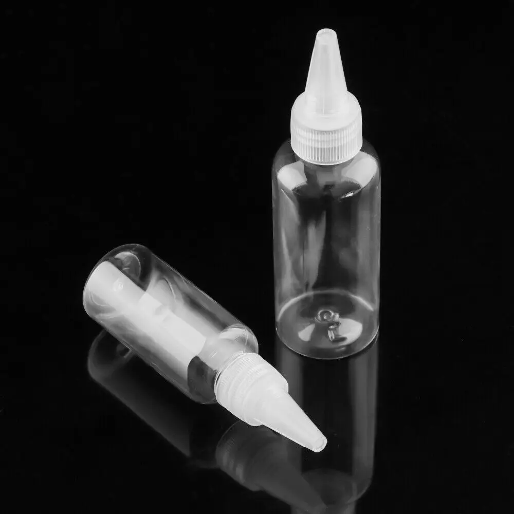 10-200ml Empty Dropper Bottle Transparent Plastic Refillable Nozzle Dropper with Cap Small Extrusion Bottle Portable Packing
