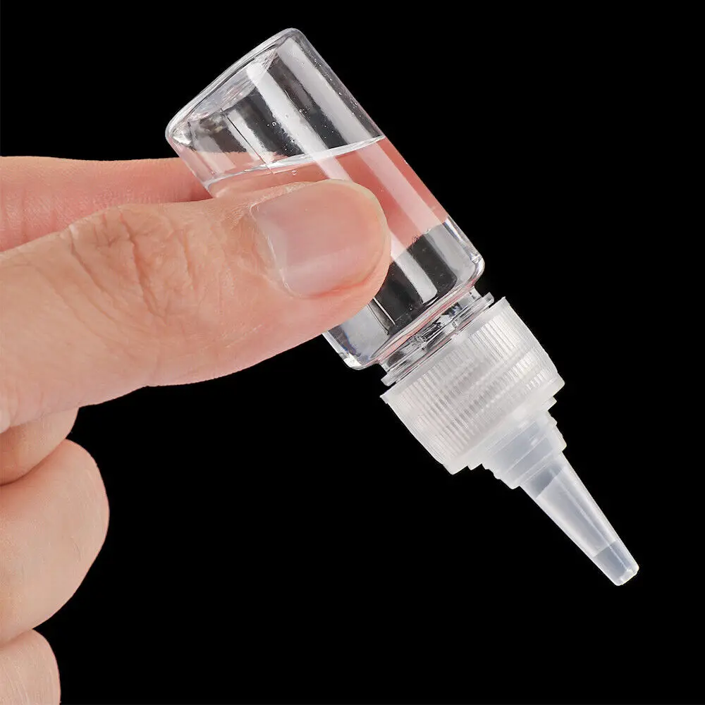 10-200ml Empty Dropper Bottle Transparent Plastic Refillable Nozzle Dropper with Cap Small Extrusion Bottle Portable Packing
